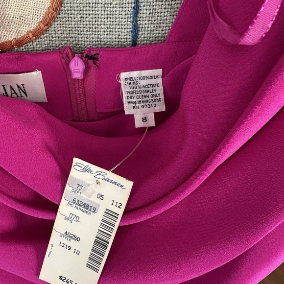 Gillian Pink Cocktail Dress Vintage New With Tags From  Elder Beerman  VTG 1980s - Picture 5 of 6